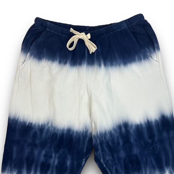 NEW Electric & Rose Cropped Ankle Sweatpant Joggers Blue White Athleisure Medium - Picture 2 of 5